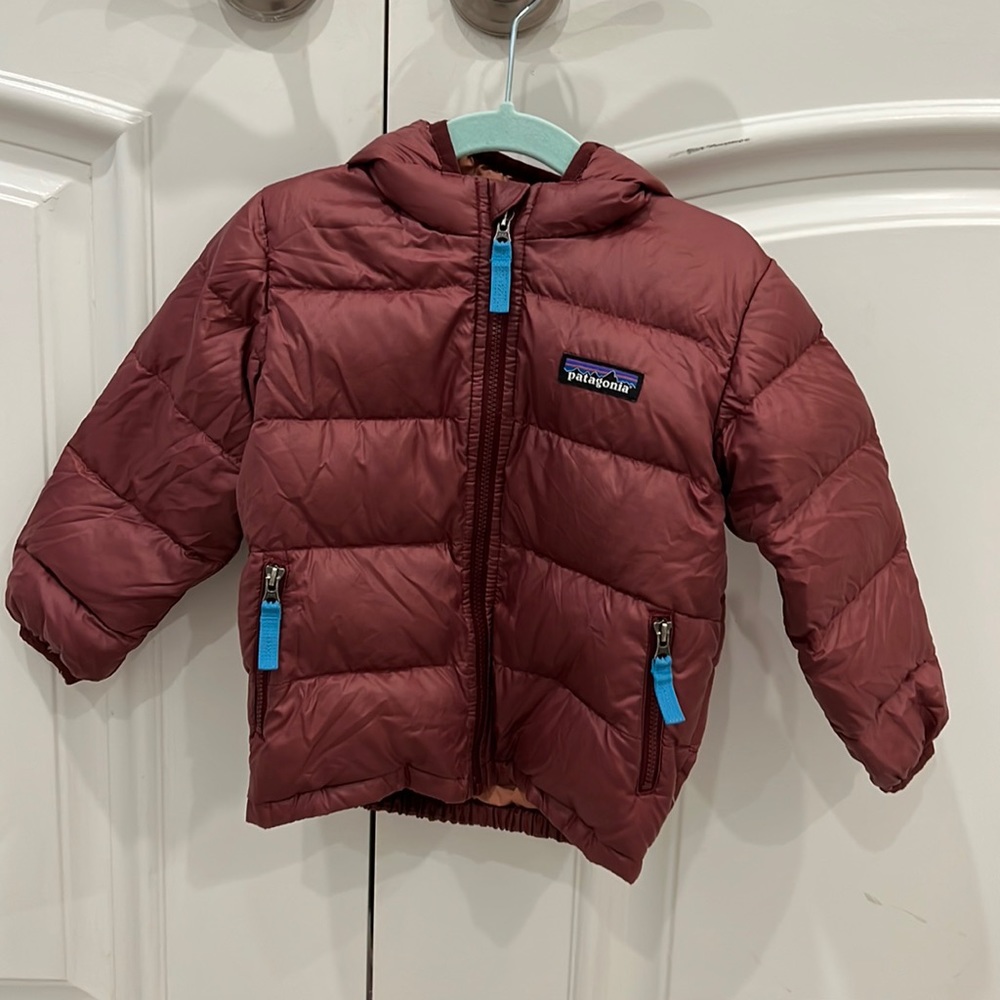 Patagonia Baby Hi-Loft Down Sweater Hoody Size 6-12 months